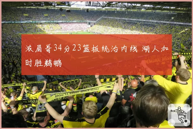 浓眉哥34分23篮板统治内线 湖人加时胜鹈鹕