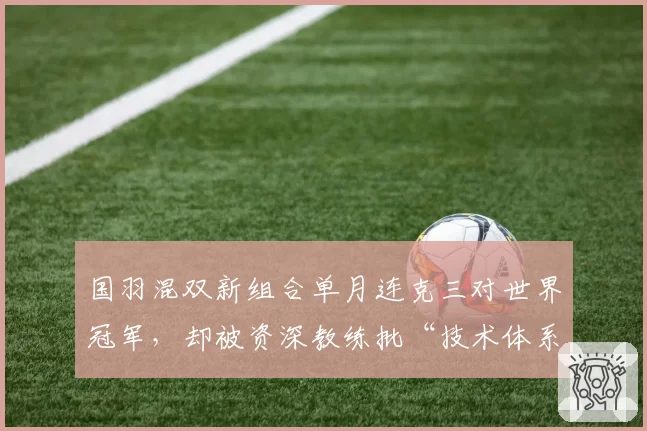 国羽混双新组合单月连克三对世界冠军，却被资深教练批“技术体系存在致命缺陷”